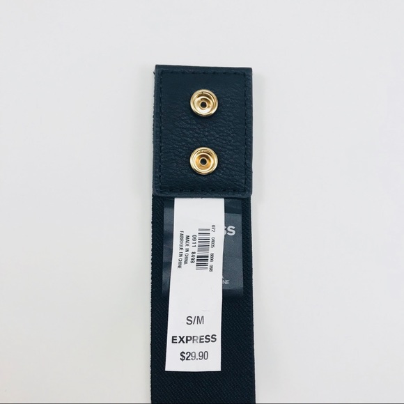Express Stretch Belt With Gold Metallic Accents. - Picture 5 of 6